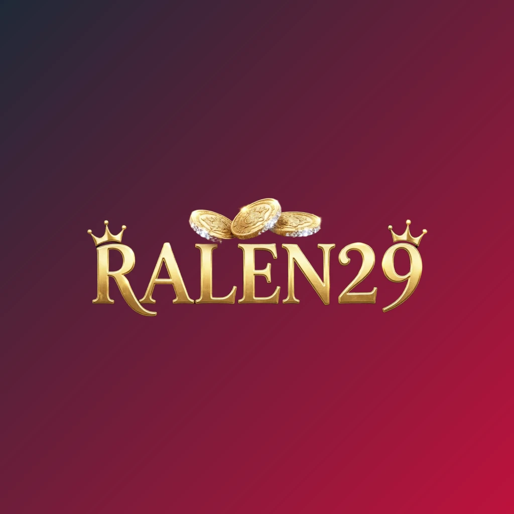 Casino-style logo for RALEN29 featuring golden letters with a crown element and sparkling coins, creating a luxury gaming atmosphere on a transparent background in a horizontal rectangular wordmark design Casino-style logo for RALEN29 featuring golden letters with a crown element and sparkling coins, creating a luxury gaming atmosphere on a transparent background in a horizontal rectangular wordmark design